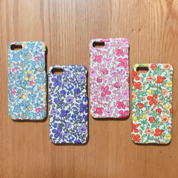 所有iPhone型號/兼容各種智能手機*您可以輸入名稱♡Liberty Meadow / Meadow Pink定制封面 第6張的照片