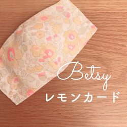 《夏でも快適》Liberty Betsy 国産オーガニックコットン立体マスク 2枚目の画像