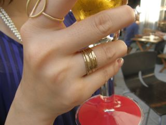 simple gold ring（４個セット） 3枚目の画像