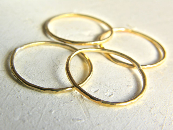 simple gold ring（４個セット） 2枚目の画像