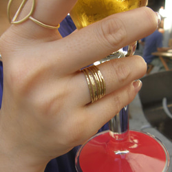 simple gold ring（４個セット） 4枚目の画像