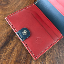 コンパクトのようなミニ財布｜革色21色｜カラーオーダー〈受注製作〉 5枚目の画像
