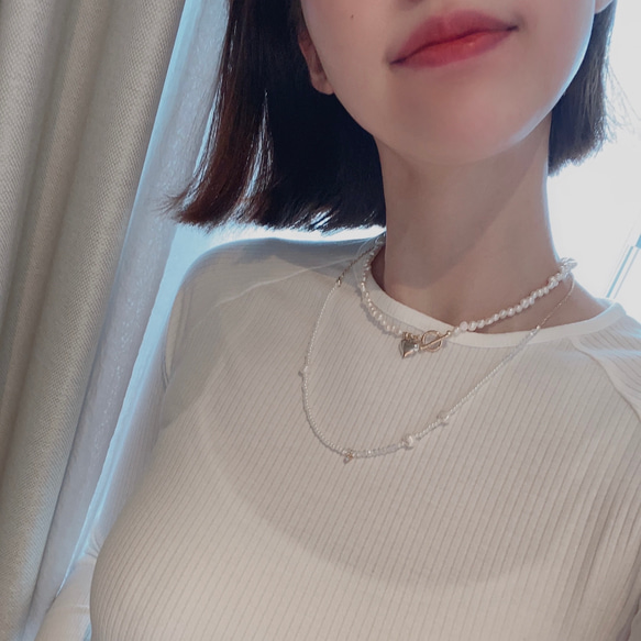 heart water pearl choker 2枚目の画像