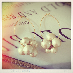 cotton pearl hoop pierce 2枚目の画像