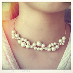 [送料無料] swaro and cotton pearl choker 1枚目の画像