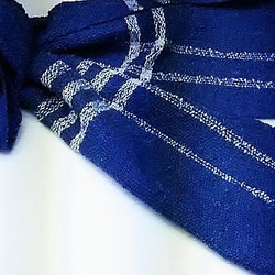 【No.0923】草木染手織りマフラー（絹100%） 3枚目の画像