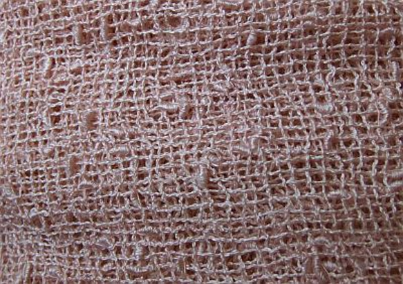 【No.020】手織り草木染めショートマフラー絹100％ 5枚目の画像