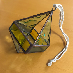 ステンドグラスのテラリウム(アンティーク調グリーン)【受注製作】 5枚目の画像