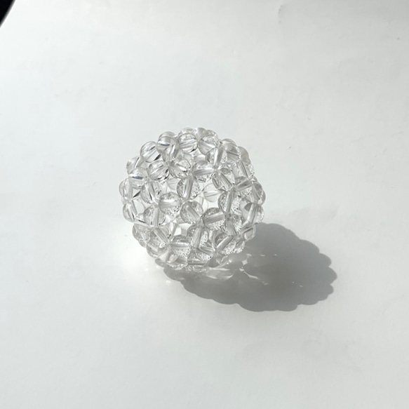 神聖幾何学フラーレン　天然水晶AAA　６ミリ球　 4枚目の画像