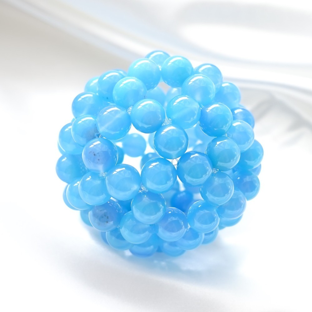 神聖幾何学フラーレン　シーブルーカルセドニー　12ミリ球 13,320円