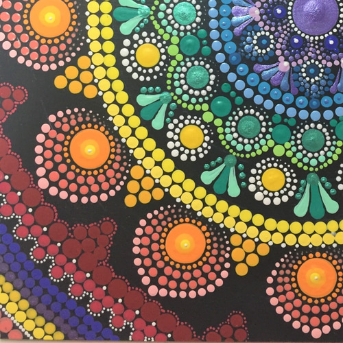 マンダラ アート パネル チャクラカラー 20cm その他アート Blooming