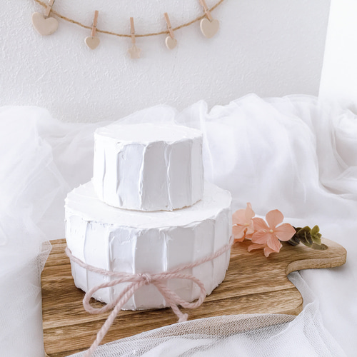 まつこ イチゴのクレイケーキ　2段飾り付き Φ15cm Φ20cm いちごのクレイケーキ☆誕生日ケーキ 雑貨・その他 エレナ 通販
