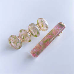 glass stick cherry blossoms hair clip 2枚目の画像