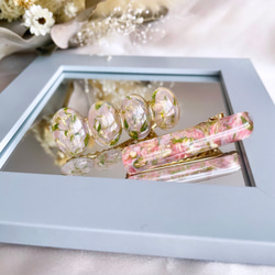 glass stick cherry blossoms hair clip 5枚目の画像