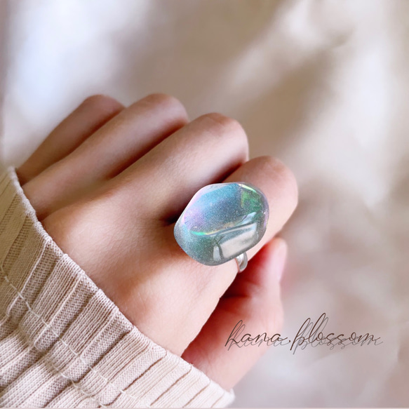 glass wave oval moisture aurora ring 1枚目の画像