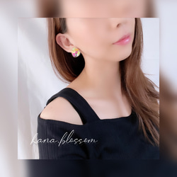 glass drop neon clear Earrings 8枚目の画像