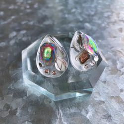 glass drop nuance crystal Earrings ③ 3枚目の画像