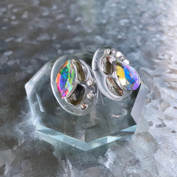 glass drop nuance crystal Earrings ④ 2枚目の画像