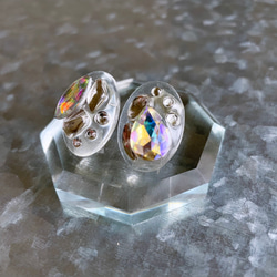 glass drop nuance crystal Earrings ④ 3枚目の画像