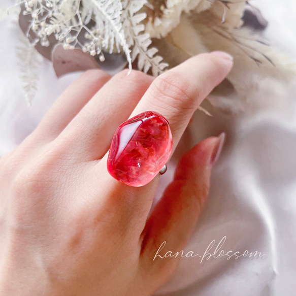 glass wave oval apple ring 1枚目の画像