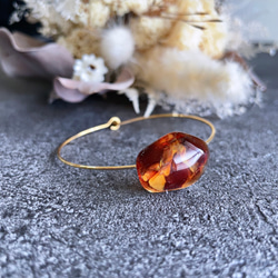 glass wave oval tortoiseshell bangle 1枚目の画像