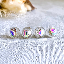 glass flat round 6way button series 《4点セット》 1枚目の画像