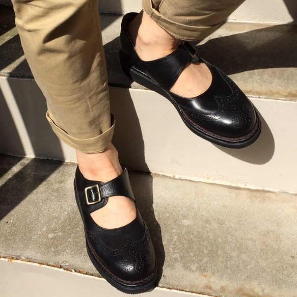 《L》オーダーメイドの革靴 毎日履きたい心地良さ 自分好みに選べる楽しさ　 メダリオンモンク L-6 5枚目の画像