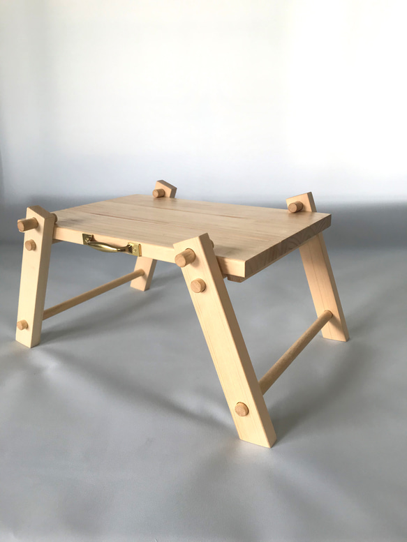 折りたたみミニテーブル[40サイズ]／ソロキャンや家飲みに最適！ 2枚目の画像