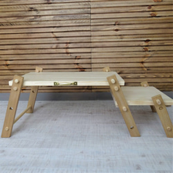折りたたみミニテーブル[50サイズ]／コンパクトに折りたためるテーブル 2枚目の画像