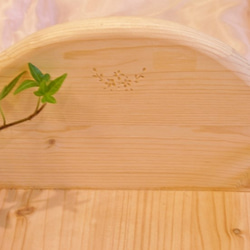 ウォルドルフ人形（ぽあぽあマリヤちゃん用）の白木のベッド 7枚目の画像