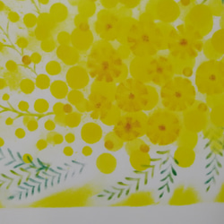 パステル画『ミモザの花束』お部屋を彩るパステルアート ポスターです。 5枚目の画像