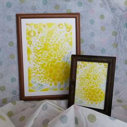 パステル画『ミモザの花束』お部屋を彩るパステルアート ポスターです。 7枚目の画像