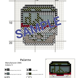 クロスステッチ(刺繍)図案   電車『電車シリーズ』 2枚目の画像