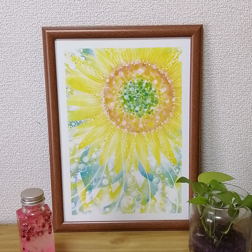 パステル画 ポットのアート