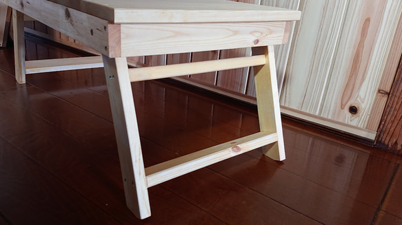 折りたたみテーブル　木製　シンプル　　キャンプ　アウトドア 　ローテーブル（受注製作） 3枚目の画像