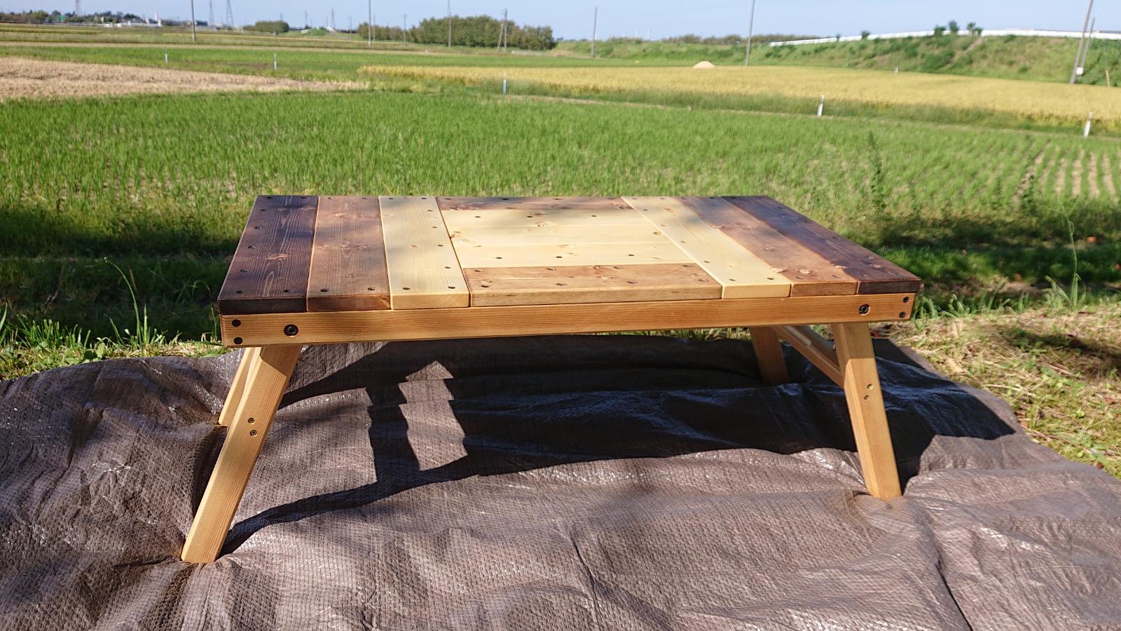 ヘリンボーンテーブル　.7　キャンプ　ローテーブル ヘリンボーンテーブル .7 キャンプ ローテーブル アウトドア