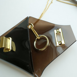 mini clear bag necklace “ Triangle ” 6枚目の画像