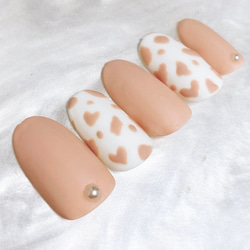 ダルメシアンピンク ネイルチップ モーブピンクのダルメシアンネイル- ネイルチップ専門店ミチネイル