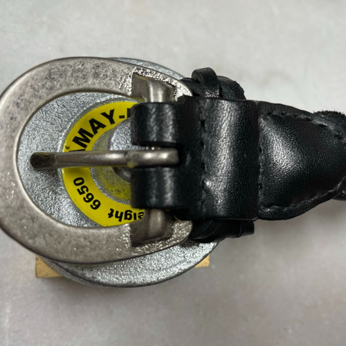 CBMｰNUBS2563〈BK〉】レザーメッシュベルト〈サイズ「95」〉6本三つ