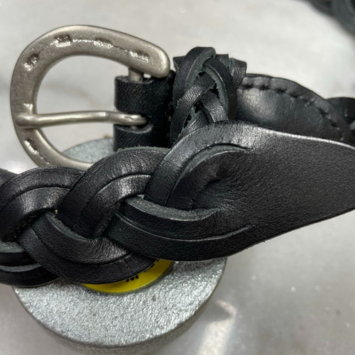CBMｰNUBS2563〈BK〉】レザーメッシュベルト〈サイズ「95」〉6本三つ 