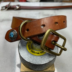 CDO-HOHS25CBU〈TN〉】犬の首輪〈サイズ「L」〉牛革人気