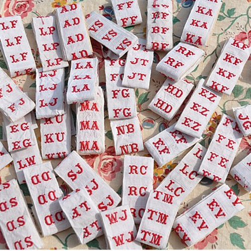 フランスアンティーク】イニシャルモチーフテープ リボン・テープ