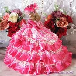 K様ご予約品 夢見るシンデレラ 甘く薫るロリータピンクのベビーミルフィーユ プリンセスドレス 豪華4点セット 8枚目の画像