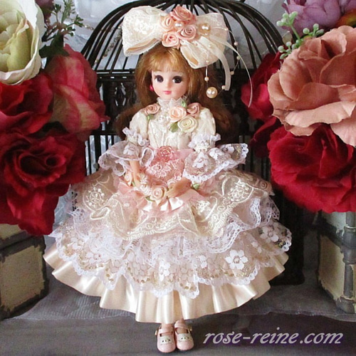 リカちゃん ドール 薔薇ドレス