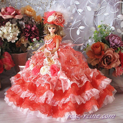 soldベルサイユの薔薇 コーラルピンクのプリンセス 花園に舞うエアリーボリュームドレス 2枚目の画像
