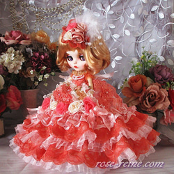 soldベルサイユの薔薇 コーラルピンクのプリンセス 花園に舞うエアリーボリュームドレス 10枚目の画像