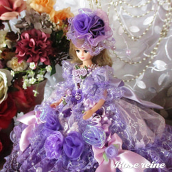 sold K様ご予約品マリーアントワネットの王妃 パープルグラデーションが優美な香りを放つボリューミードレス 2枚目の画像