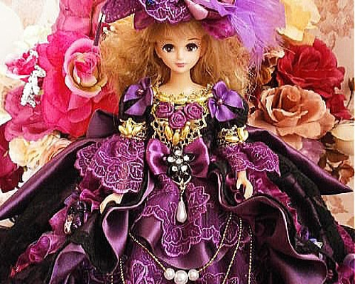 ジェニー 紫の貴婦人 ゴシック調 フリル ドレス ハロウィン その他人形