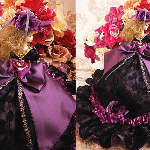 ジェニー 紫の貴婦人 ゴシック調 フリル ドレス ハロウィン その他人形