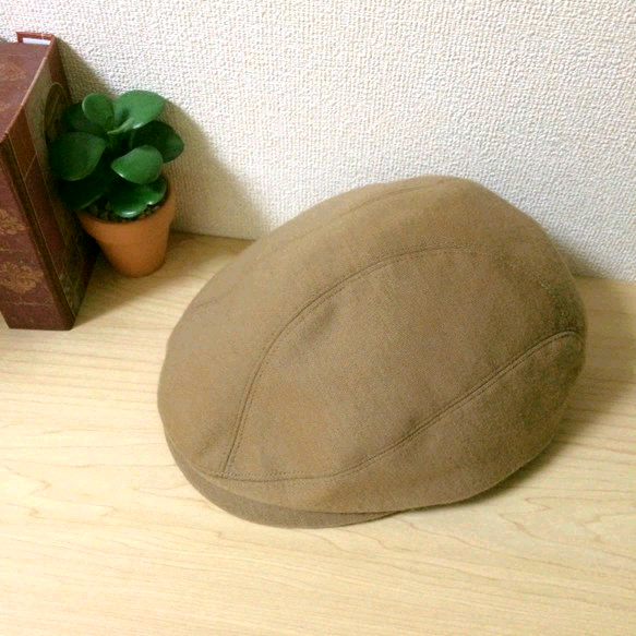 まんまるハンチング  キャメル 帽子